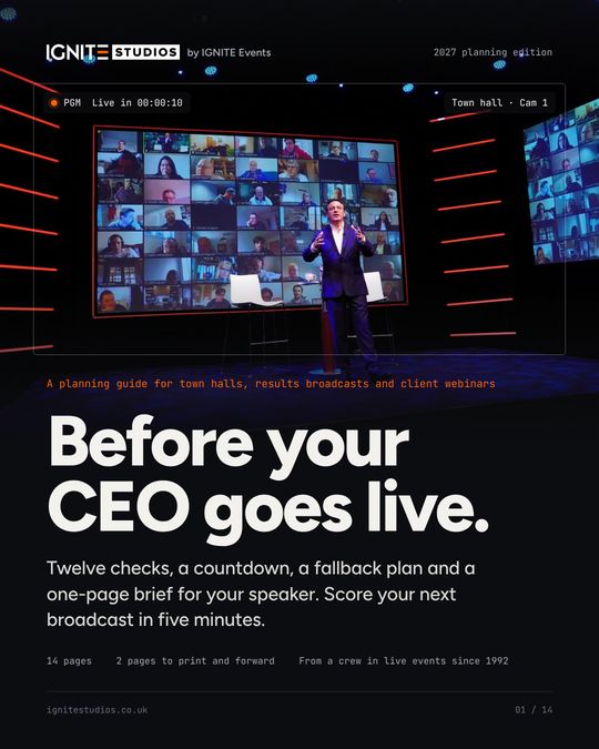 Cover of the free guide: Before your CEO goes live